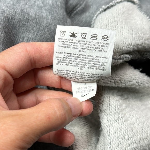 Nike Pullover Funnel Turtleneck Grey Sweatshirt Size Medium - Picture 9 of 9